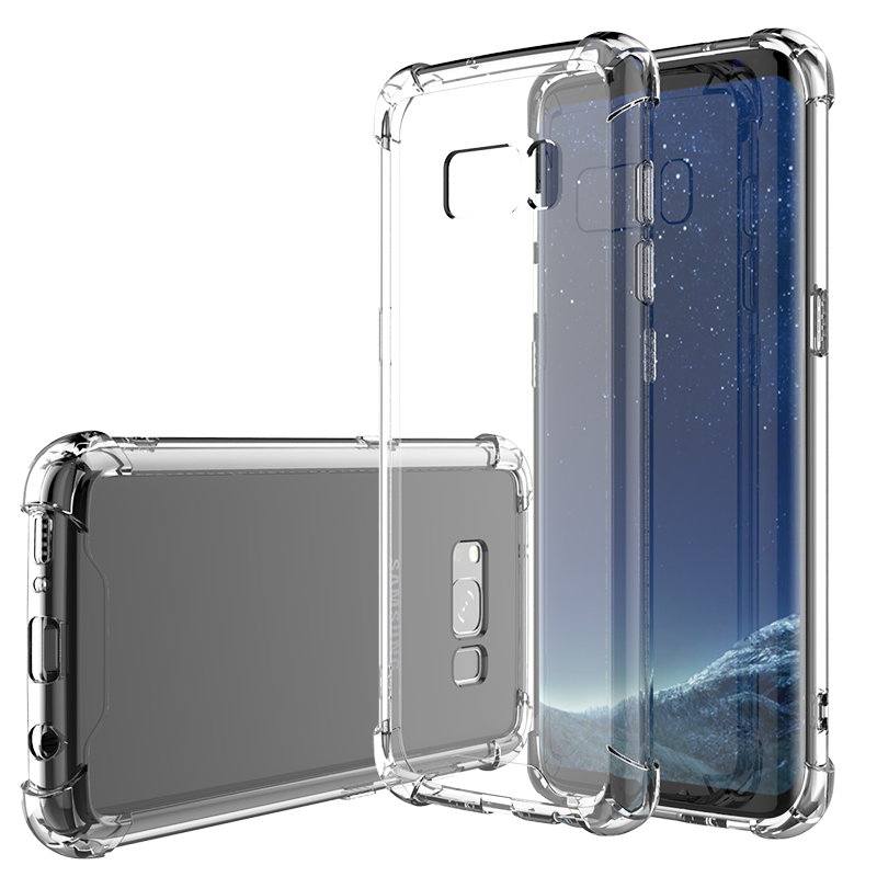 ESCASE 三星galaxyS8手机壳 透明 S8保护套 S8硅胶防摔软壳简约外壳 高透气垫防摔 软边框 男女通用