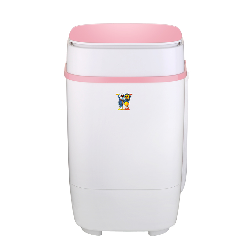 小鸭XPB35-1706 3.5公斤蓝光 半自动单桶婴儿童迷你洗衣机 粉红色