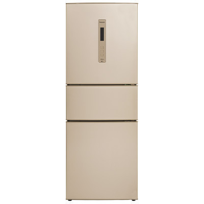 松下(Panasonic) NR-EC28WP1-N 280升 三门冰箱 家用 电冰箱 风冷无霜 变频节能 三开门 金色