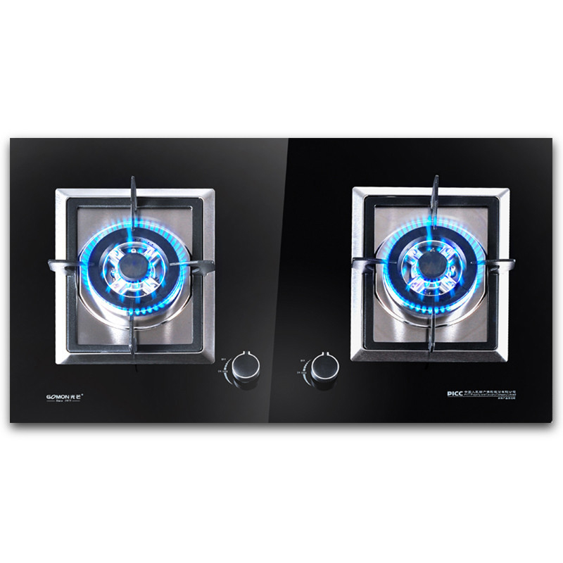 光芒(GOMON)嵌入式燃气灶200X 煤气灶台灶具 3.8kW大火力 钢化玻璃 液化气
