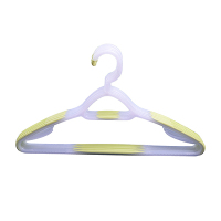 思倍多 干湿两用防滑绿灰搭配衣架塑料多功能衣服撑衣架晾晒衣架挂衣架