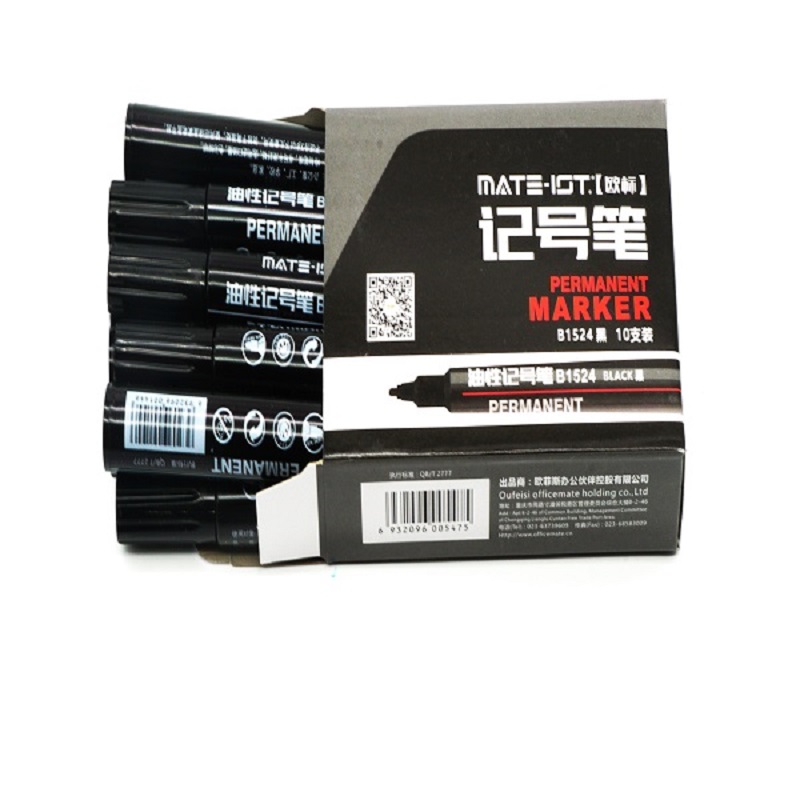 欧标单头记号笔 B1524 18*138mm(1.5mm)1/1200 黑色