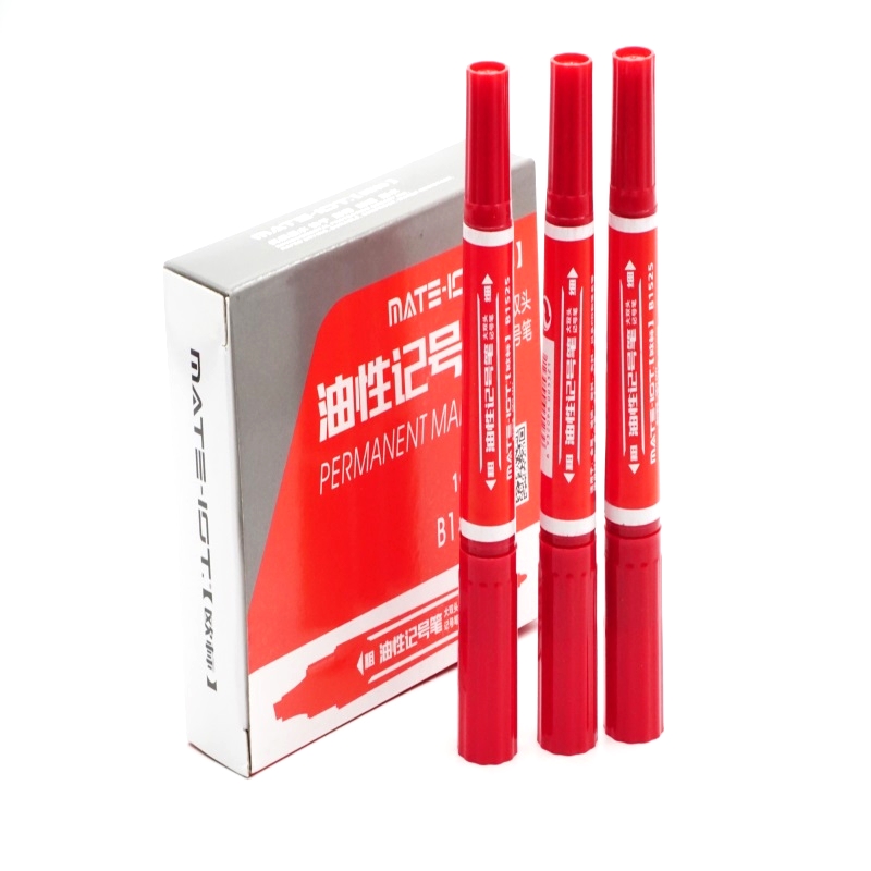 欧标大双头记号笔 B1525 16*145mm(1.5mm/2.0mm)1/800 红色