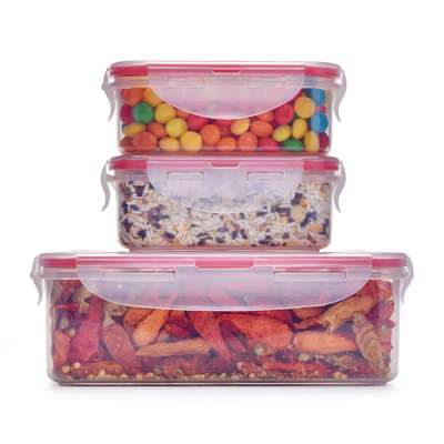 [苏宁超市]乐扣乐扣(locklock)比得兔系列塑料保鲜盒三件套 密封饭盒收纳套装零食储物罐