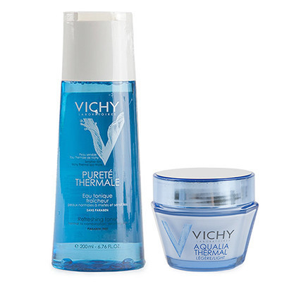 薇姿VICHY温泉矿物两件套（清润爽肤水200ml+活泉霜清爽型50ml)