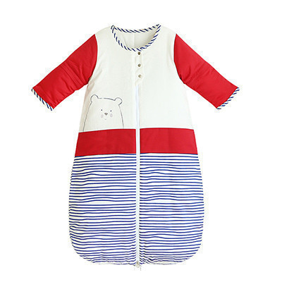 优简婴儿睡袋春秋可拆袖纯棉冬款宝宝睡袋儿童防踢被新生儿睡袋