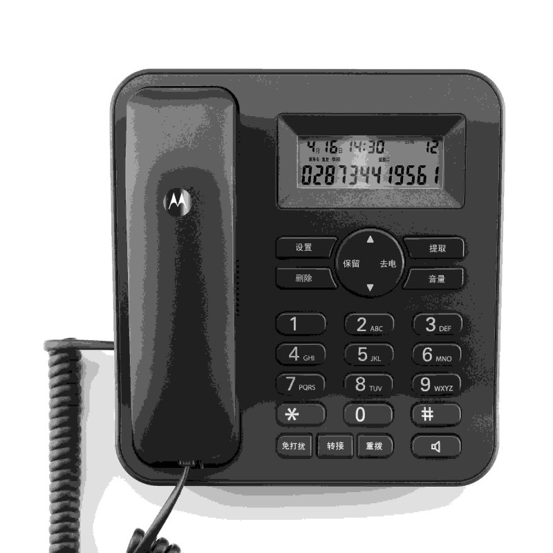 摩托罗拉(MOTOROLA)CT410 办公家用电话机普通家用/办公话机黑色 座机