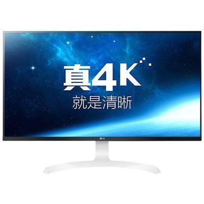 LG 27UD69-W 27英寸UHD4K超高清 IPS硬屏 三面窄边框 FreeSync 低闪屏滤蓝光显示器 DP HDMI接口