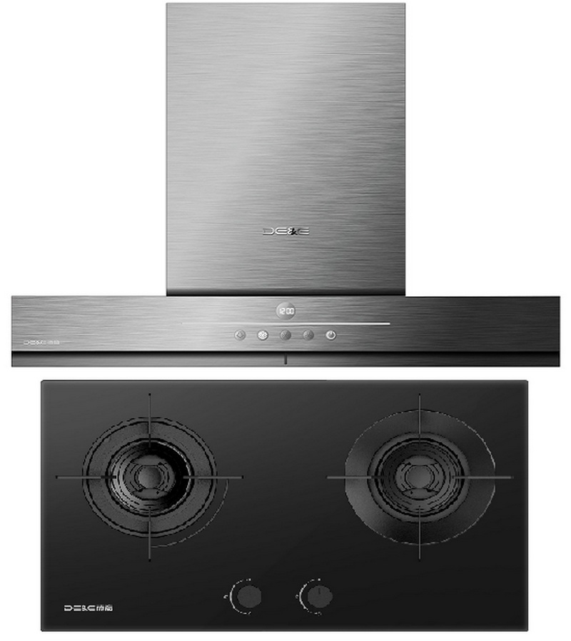 德意厨电套装CXW-230-HK2086+蓝极光灶具3205组合升级