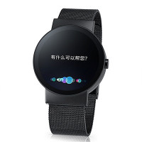 爱魔客(iMCO)CoWatcH1智能手表ios;Android触屏语音手表 心率运动监测 蓝牙手表电话防水黑色钢带版