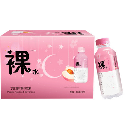 裸水水蜜桃味果味饮料400ml*15瓶