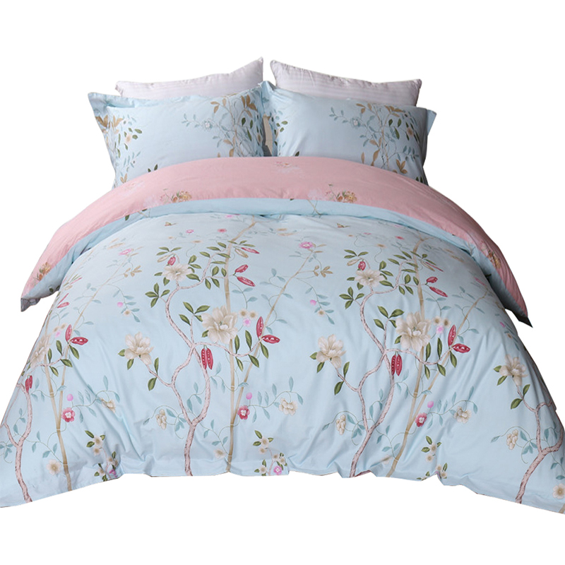 博洋家纺 高支全棉印花床单四件套-雨霏/春色未央/碧瑶/汀兰/午后时光 1.5/1.8M 2.2*2.4m 春色未央