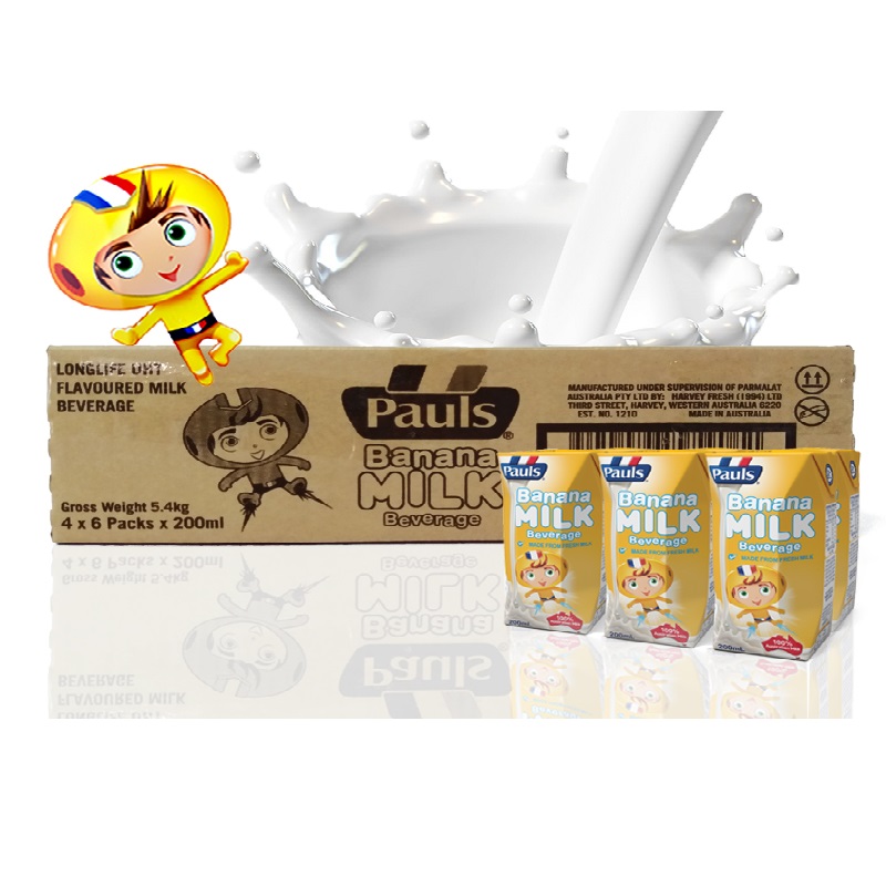 保利 香蕉味牛奶饮品(含乳饮料)4*6*200ml澳大利亚进口