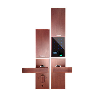 海尔(Haier)指纹锁 HL-30PF3 家用防盗门锁三防锁体电子密码锁 智能锁 电子锁 红古铜