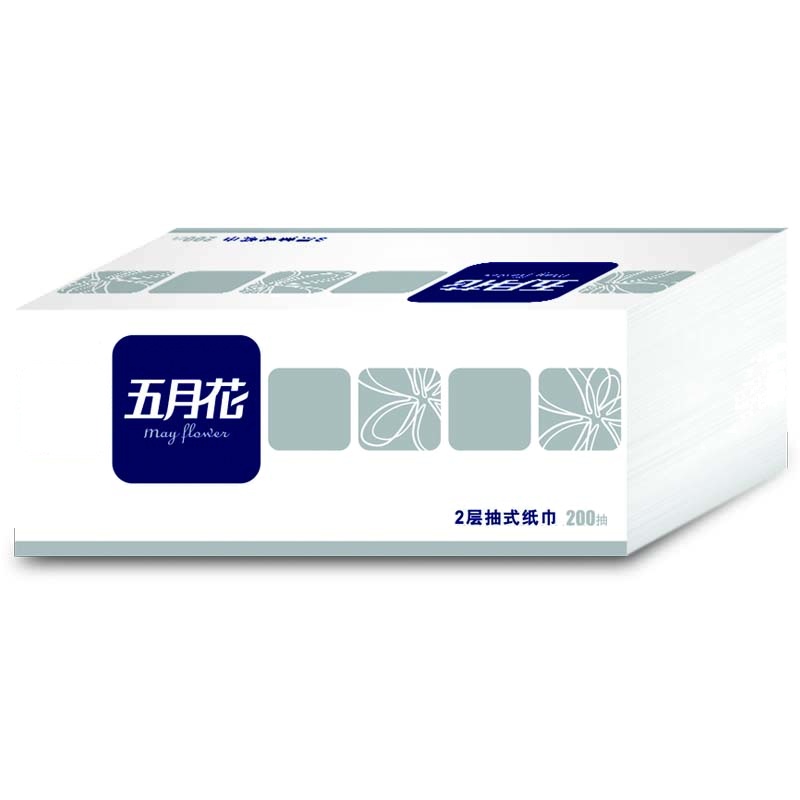 五月花(may flower) 100%原生木浆 软包面纸 A19120S(箱*16提*3包)