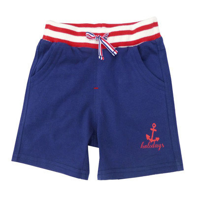 安笛贝乐品牌童装男童深蓝色纯棉短裤夏季薄款五分裤中大童中裤男孩休闲5分裤90-130cm