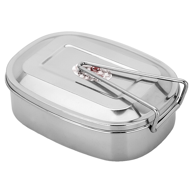 美厨(maxcook)饭盒餐盒便当盒 加厚不锈钢特大号 MCFT-03 (带提手 方便携带)