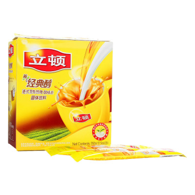 立顿经典醇港式鸳鸯热吻奶味茶20包350g 12盒/箱