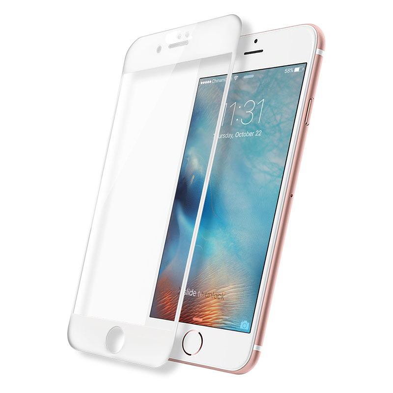 Devia iPhone 7 Plus全屏覆盖防爆钢化玻璃膜2.5D(一体胶)-白色