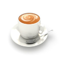 国产咖啡杯四件套 杯口直径7.5cm 杯高5.8cm 容量150ml 碟子直径13.5cm