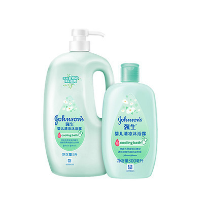 强生(Johnson) 婴儿无泪配方清凉沐浴露1000ml(送300ml)(清凉舒爽 天然水润)新老包装随机发货