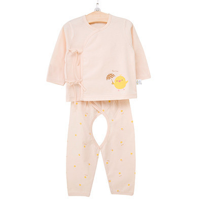 优简宝宝纯棉内衣套装0-1岁薄款春夏新生儿偏襟开档婴儿衣服裤子