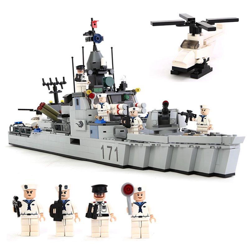 古迪(GUDI) 海军战队系列 8026威武导弹护卫舰693片 男孩积木拼插模型 儿童玩具6-14岁