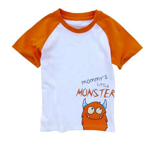 安笛贝乐品牌儿童中小童拼色插肩短袖T恤童装男童夏季打底衫宝宝半袖体恤潮