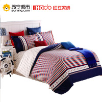 红豆家纺全棉活性印花四件套卡奇诺200*230cm 2.0*2.3m 卡奇诺