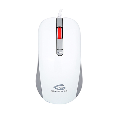 吉选(Gesobyte)M600 USB有线光电钢琴漆台式机笔记本电脑家用游戏商务办公鼠标 白色