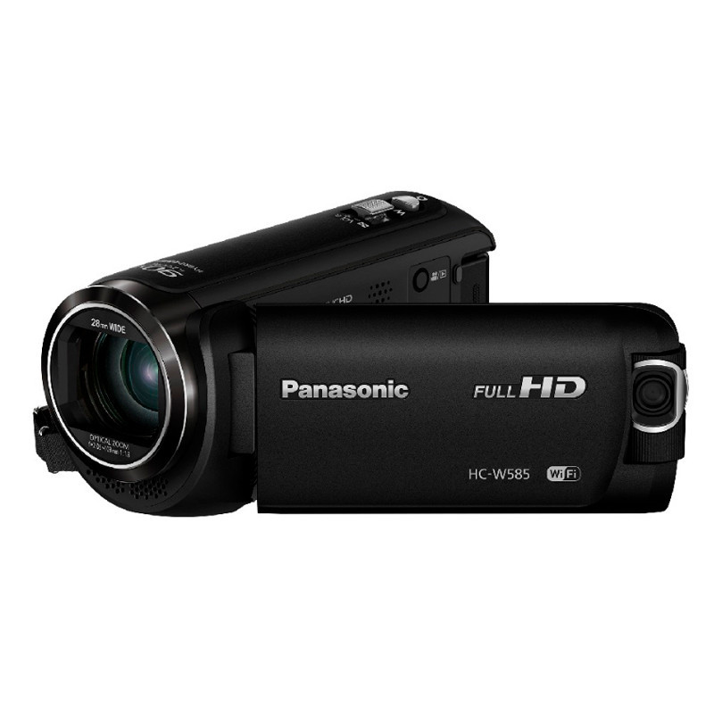 松下Panasonic HC-W585GK-K 轻便型高清数码摄像机 变焦双摄像头摄像机 黑色 220万像素3英寸显示屏