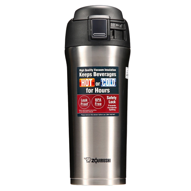 象印(ZO JIRUSHI)保温杯SM-YAF48 304不锈钢真空车载杯保温杯新款保冷杯480ml 不锈钢色XA
