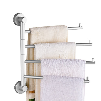 卡贝Cobbe卫浴活动毛巾杆旋转毛巾架太空铝 浴室挂件挂架洗手间浴巾架