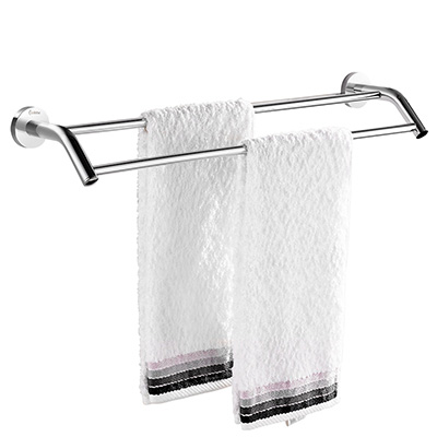 卡贝卫生间浴巾架 铜质浴室浴巾架厕所壁挂毛巾杆单杆双杆 卫浴五金挂件