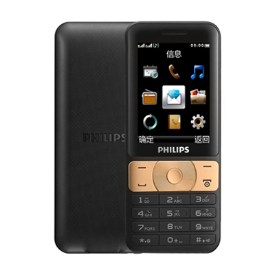 飞利浦(PHILIPS) E180 移动/联通2G老人机 双卡双待 超长待机老人手机 学生备用老年功能机 香槟金