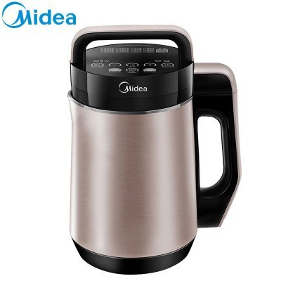 美的(Midea) 豆浆机 HJ13K11仿生石磨不锈钢机身容量1.3L干豆湿豆果汁米糊果蔬支持自动清洗