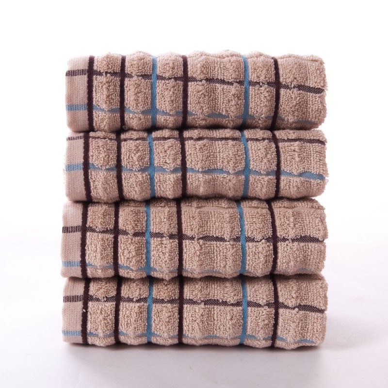 金号(KING SHORE) 全棉提缎波浪毛面巾 柔软吸水 时尚动感 棕色 GA1016 (条)