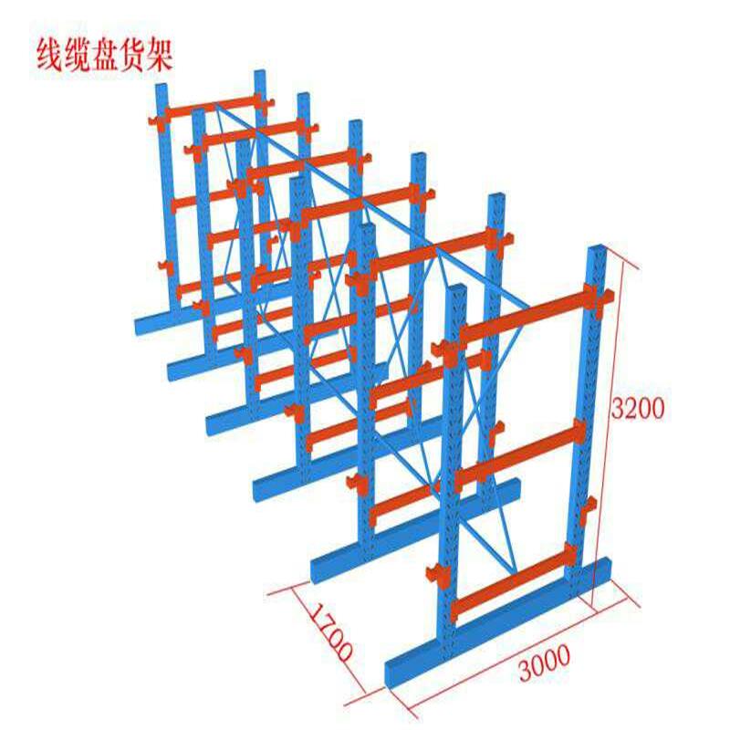 持力正胜线缆盘货架1700mm*3000mm*3200mm*2层 3T/层 加配4根管
