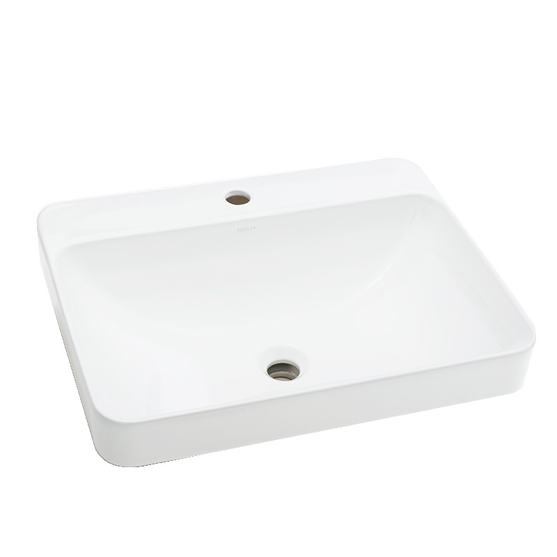 科勒(KOHLER)面盆 台上盆 拂朗方形时尚台上盆 K-2660T-1-0