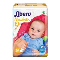 丽贝乐(Libero)纸尿裤2号大包装NB88 3-6KG