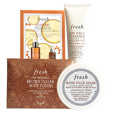 [苏宁超市]Fresh/馥蕾诗清新西柚果香沐浴露300ml+清新西柚果香身体乳300ml+小礼盒(洗护2件套)补水 保湿