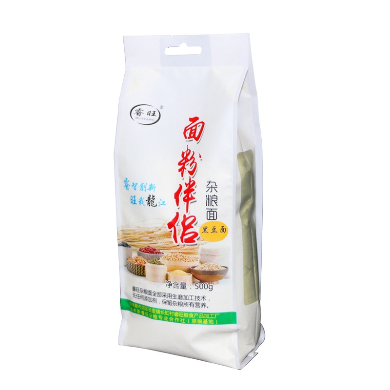 睿旺(RUIWANG) 黑豆面粉500g/袋 东北石磨现磨面粉 高筋面粉 饺子馒头粉 东北杂粮粗粮面粉 无添加