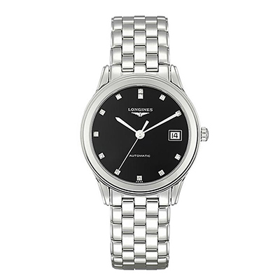 浪琴 军旗 背透 镶钻 机械男士手表 L4.774.4.57.6