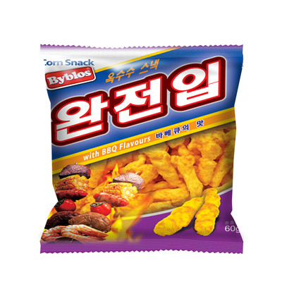 贝鲁斯烧烤味玉米棒 60g 进口膨化休闲零食 休闲旅行聚会零食 酥脆美味