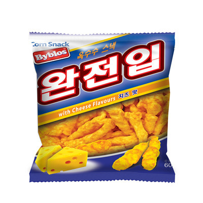 贝鲁斯芝士味玉米棒 60g进口膨化休闲零食 休闲旅行聚会零食 酥脆美味