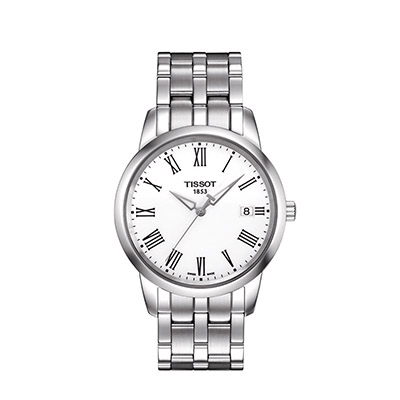 天梭(TISSOT)梦幻系列钢带日历防水石英男表 T033.410.11.013.10