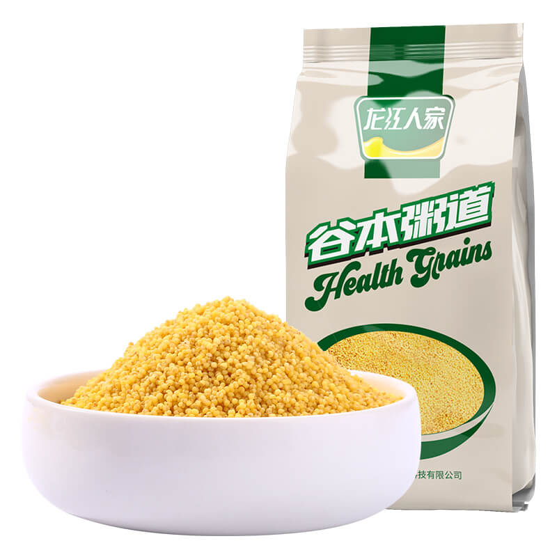 龙江人家 五谷杂粮 精品黄小米1kg(小黄米 月子米 小米粥 粗粮 粥米 大米伴侣 真空量贩装)