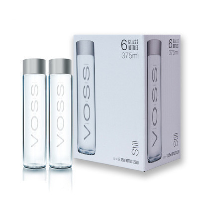 VOSS 芙丝饮用天然泉水(不含气)ST 375ml*6 玻璃瓶装 挪威进口饮用水