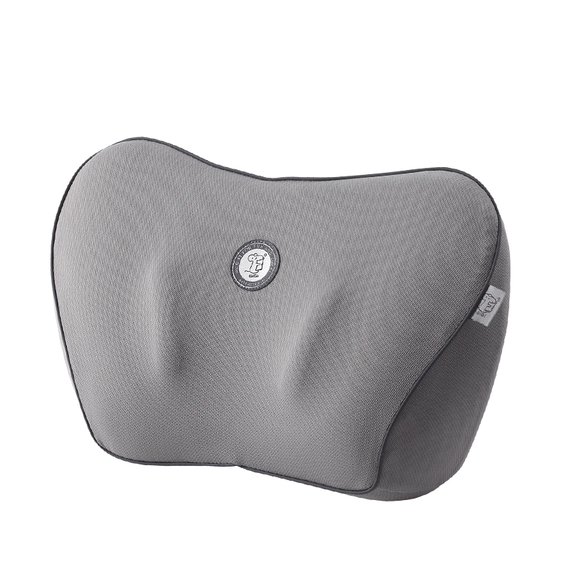 GiGi汽车护椎小腰靠G-1109记忆棉护腰枕车用靠垫枕四季座椅腰托透气办公室靠背 灰