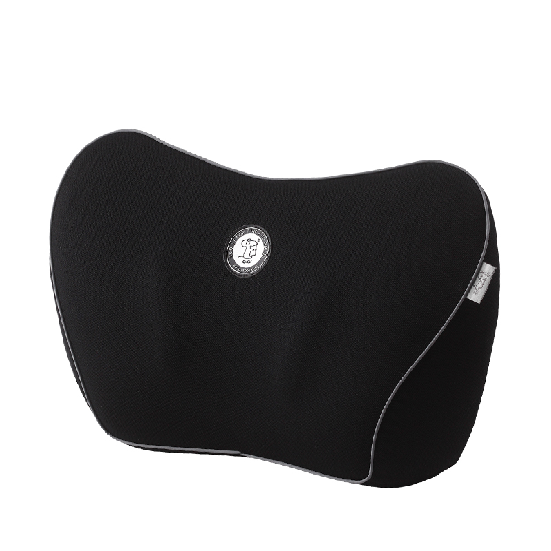吉吉(GiGi)汽车护椎小腰靠G-1109记忆棉护腰枕车用靠垫枕四季座椅腰托透气办公室靠背简约 黑